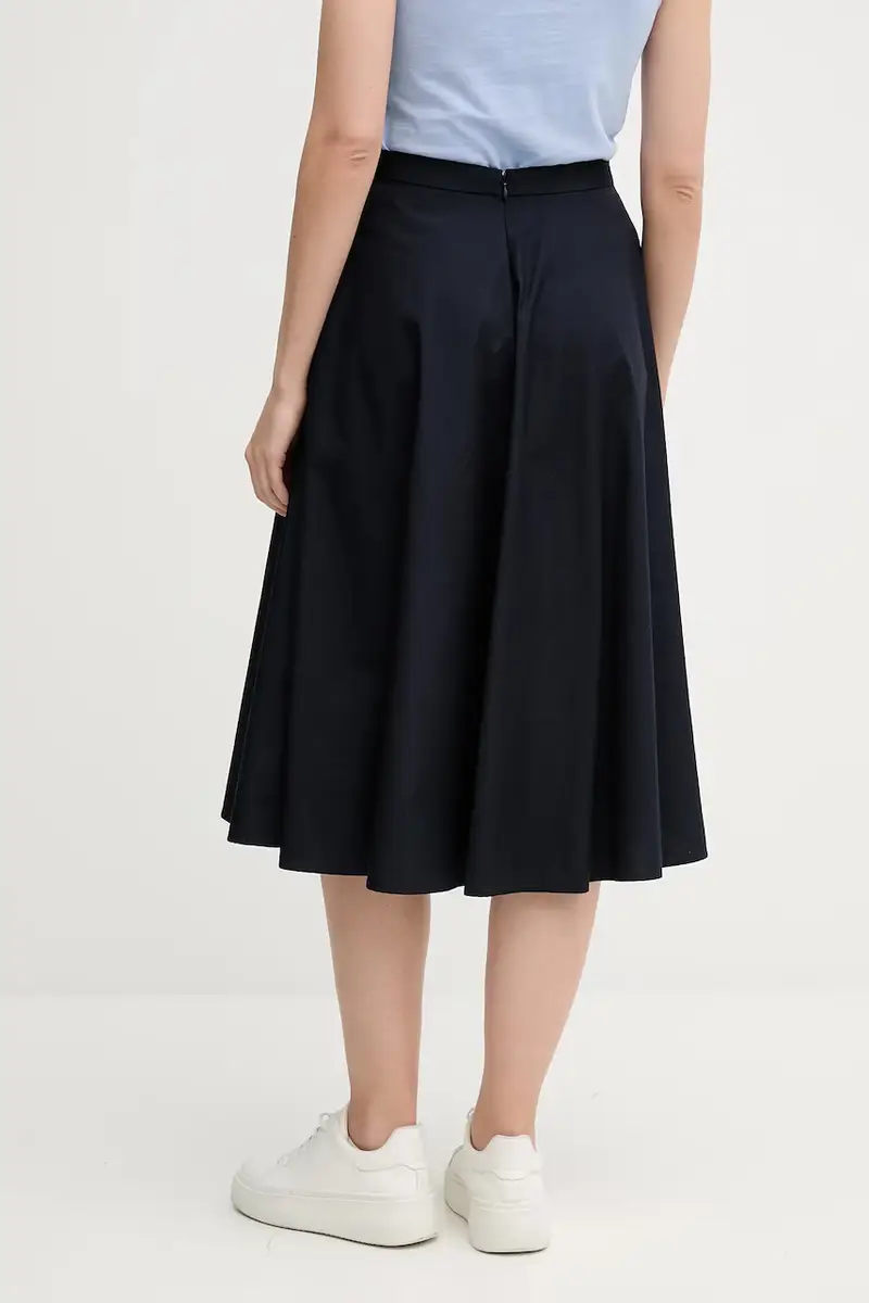 gonna in cotone colore blu navy 4400163 miniatura 3