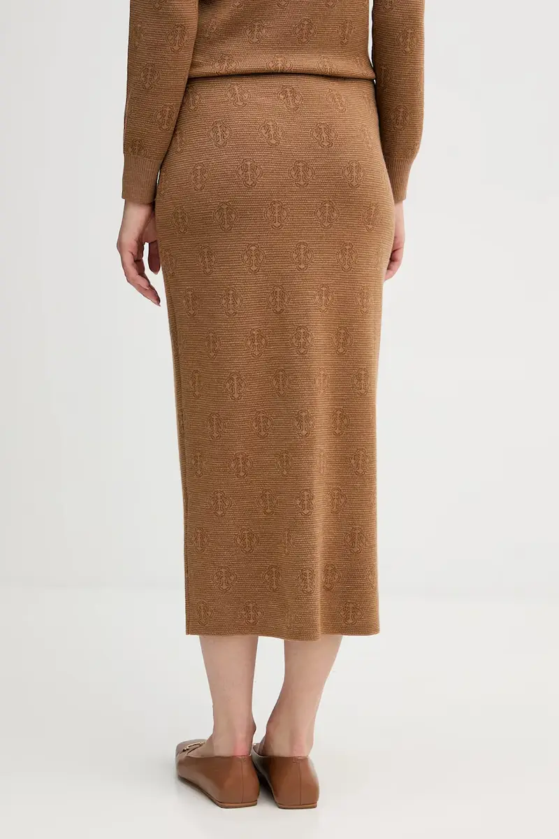 gonna in lana Marrone miniatura 3