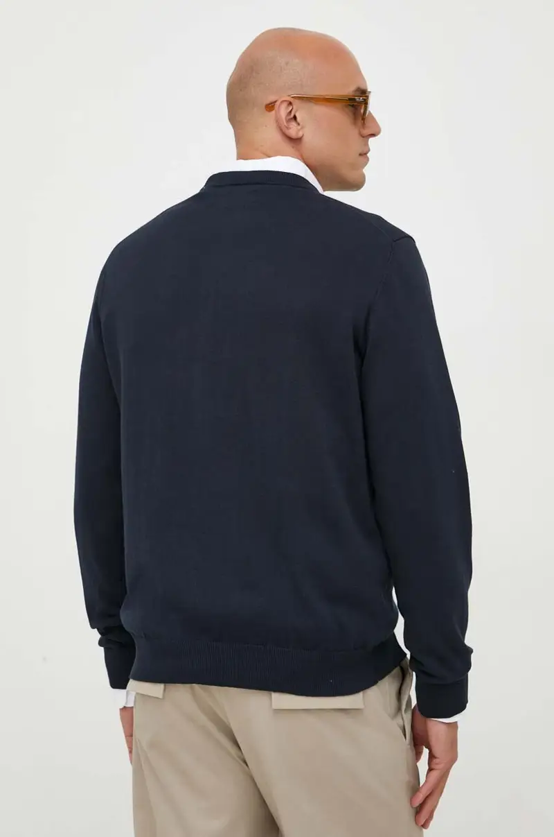 maglione in cotone Blu navy miniatura 3
