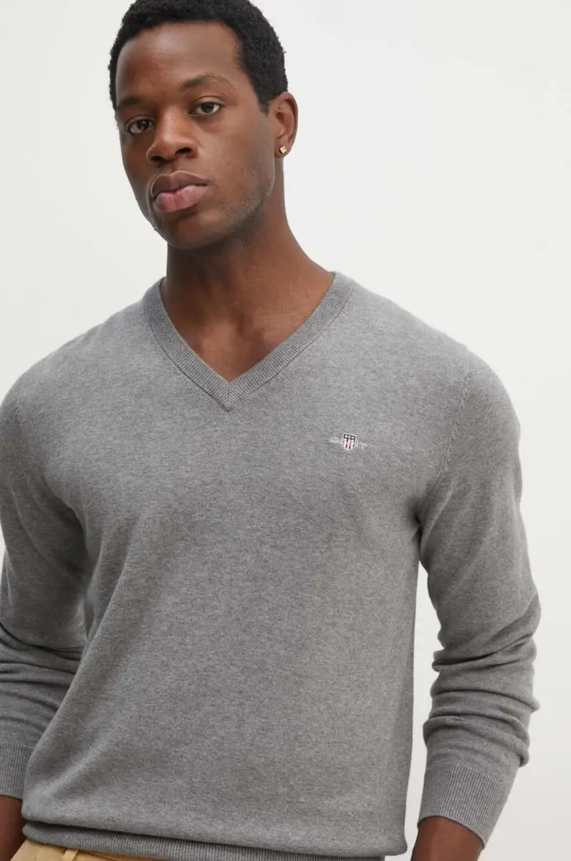 maglione in cotone colore grigio