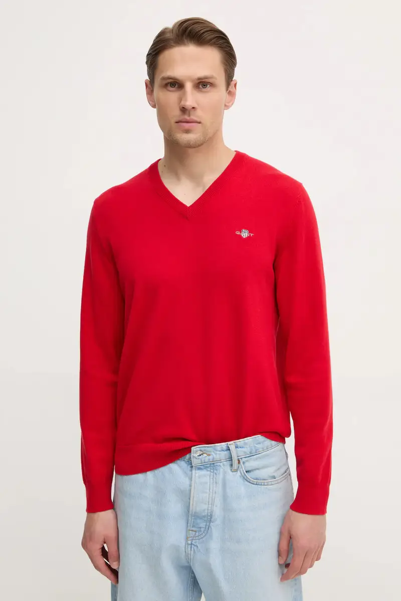 maglione in cotone colore nero 8030562 Rosso