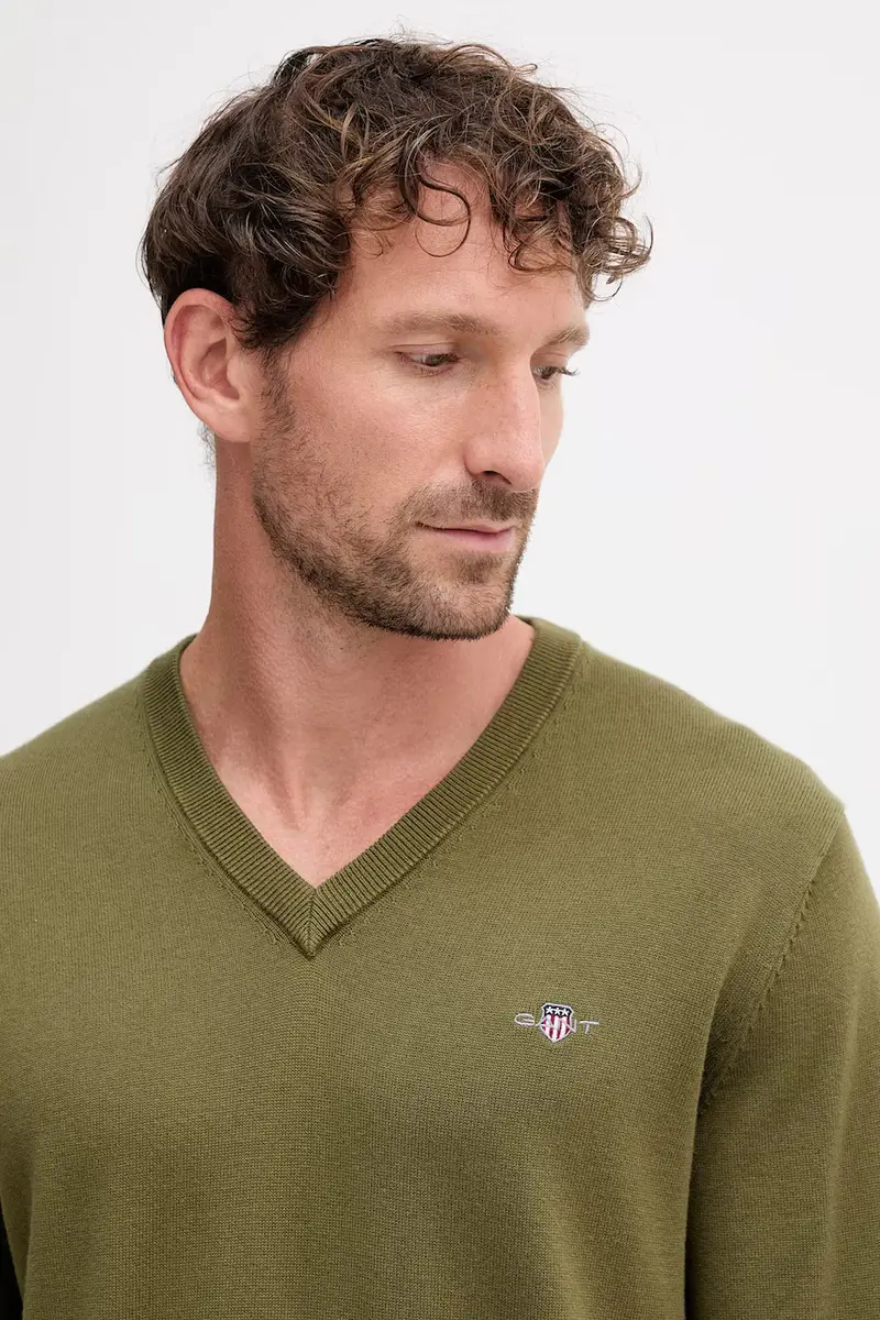 maglione in cotone colore nero 8030562 Verde miniatura 4