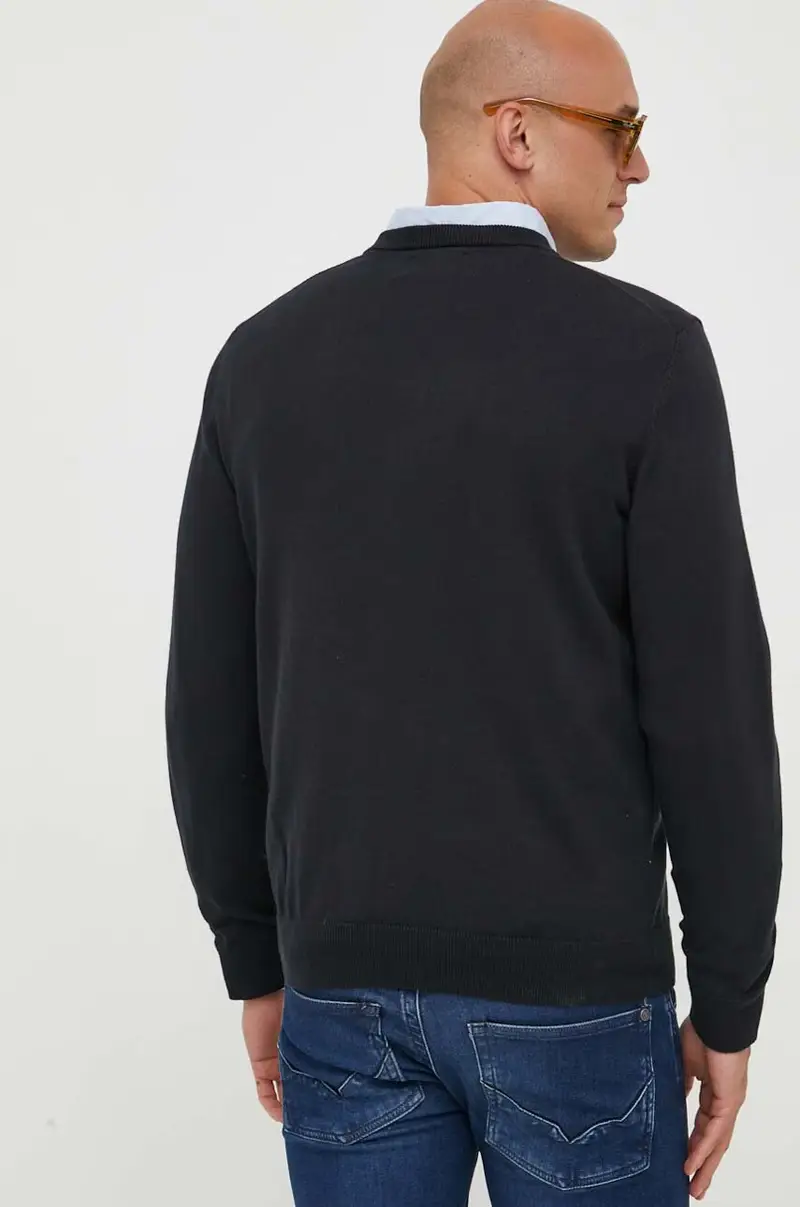 maglione in cotone Nero miniatura 3