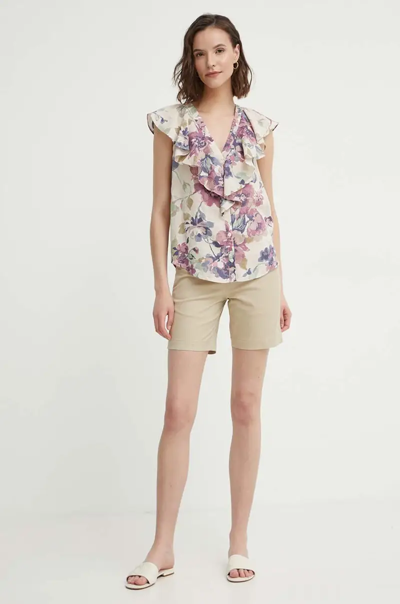 pantaloncini donna colore beige 4020078 miniatura 2