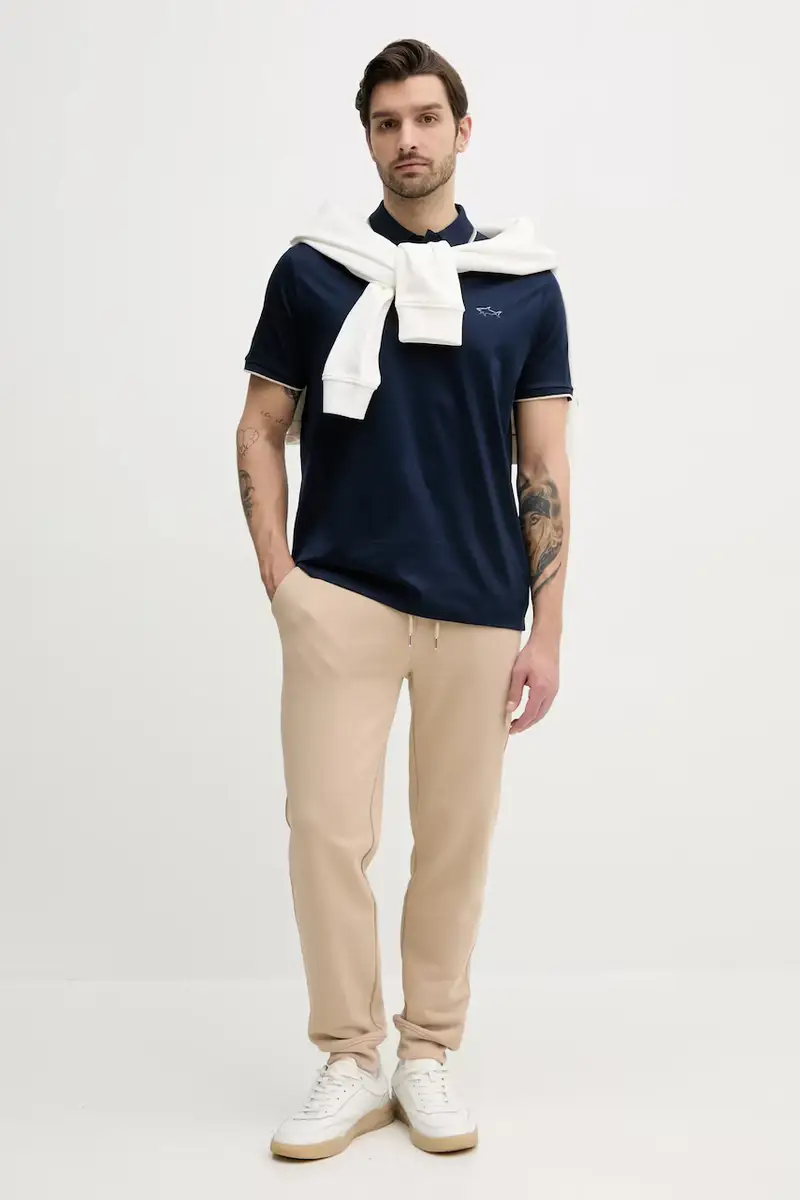 pantaloni della tuta colore beige miniatura 2