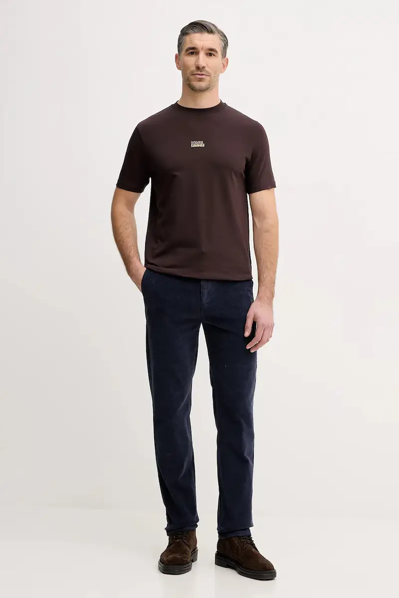 pantaloni in velluto a coste Blu navy miniatura 2