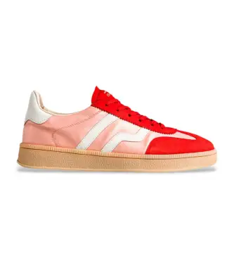 per donna 872533198 Sneakers Cuzima in pelle rosa e rossa (36), Rosso, Basso, Camoscio, Stringhe, Casual