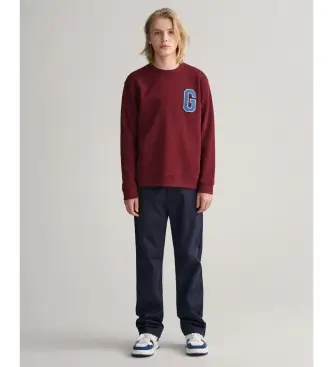 per ragazzo 915023 Pantaloni chino blu scuro per ragazzi GANT (11/12años= 146/152cm), Casual, Cotone, Cotone biologico, Sostenibile, m