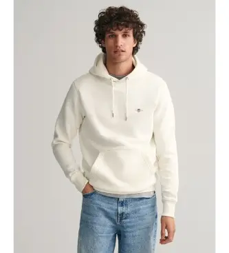 per uomo 2007058 Felpa con cappuccio Scudo Off-White (S), Bianco, Casual, Cotone, Sostenibile