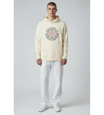 per uomo 2067110 Felpa con grafica beige (S), Casual, Cotone Blu