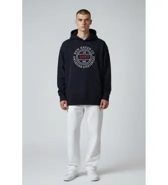 per uomo 2067110 Felpa con grafica blu navy (S), Casual, Cotone