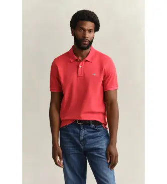per uomo 2210 Polo rossa vestibilità regolare (S), Rosso, Casual, Manica corta, Cotone biologico, Sostenibile