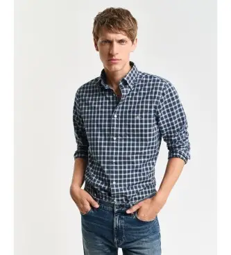per uomo 3250002 Camicia classica in popeline con vestibilità regolare scozzese Navy (S), Casual, Cotone, Manica lunga