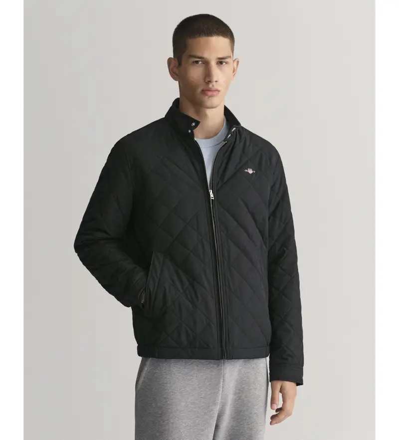 per uomo 7006340 Giacca a vento imbottita nera (L), Nero, Casual, Manica lunga, Polister riciclato, Sostenibile