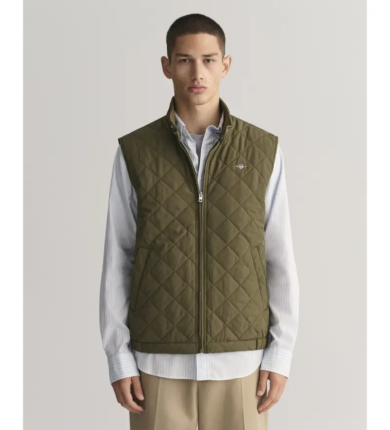 Gant Gilet Uomo Verde 2681977