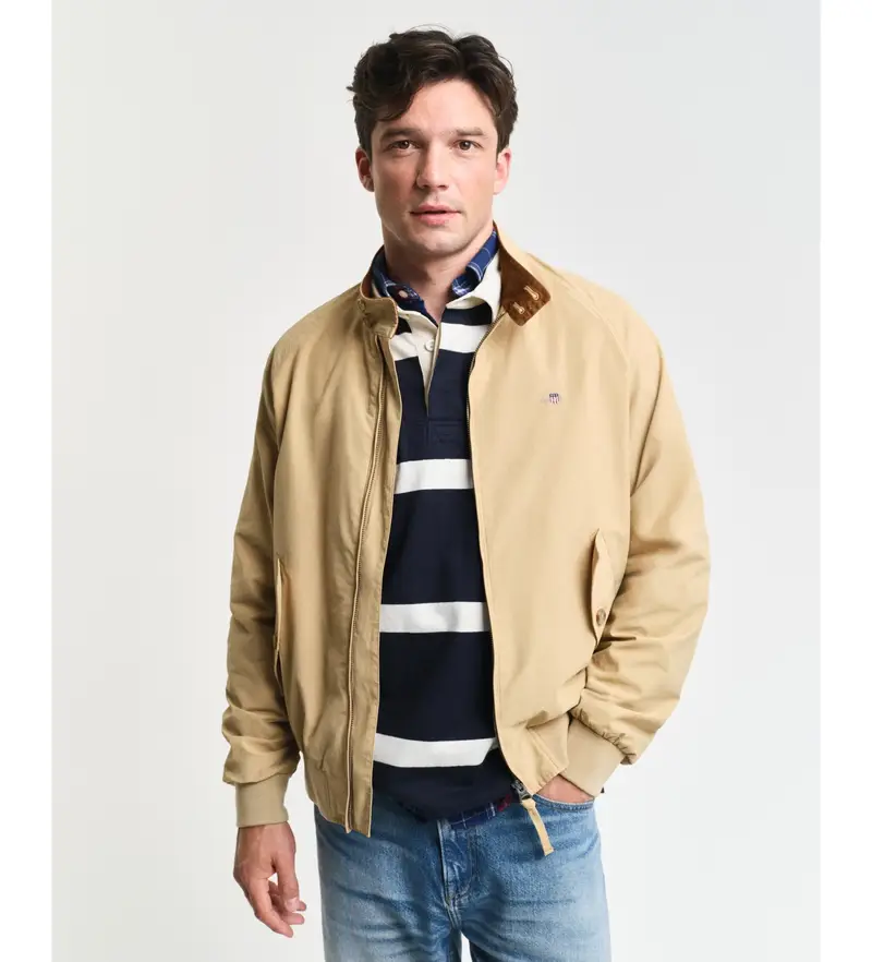 per uomo 7006484 Giacca Harrington in cotone beige (S), Casual, Sostenibile