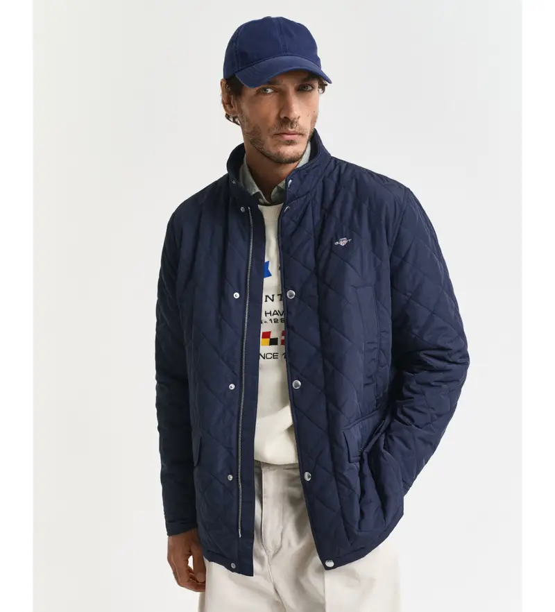per uomo 7006497 Giacca a vento trapuntata blu navy (S), Casual, Poliestere