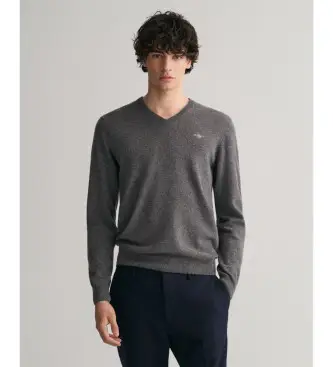 per uomo 87212 Maglione grigio con scollo a V (XXL), Casual, Lana