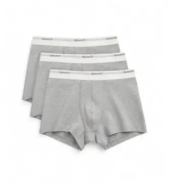 per uomo 900003333 Set di tre boxer grigi (S), Homewear, Grigio, Cotone