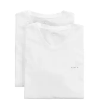 per uomo 900012018 Set di 2 magliette bianche con scollo a V (S), Bianco, Homewear, Cotone, Manica corta