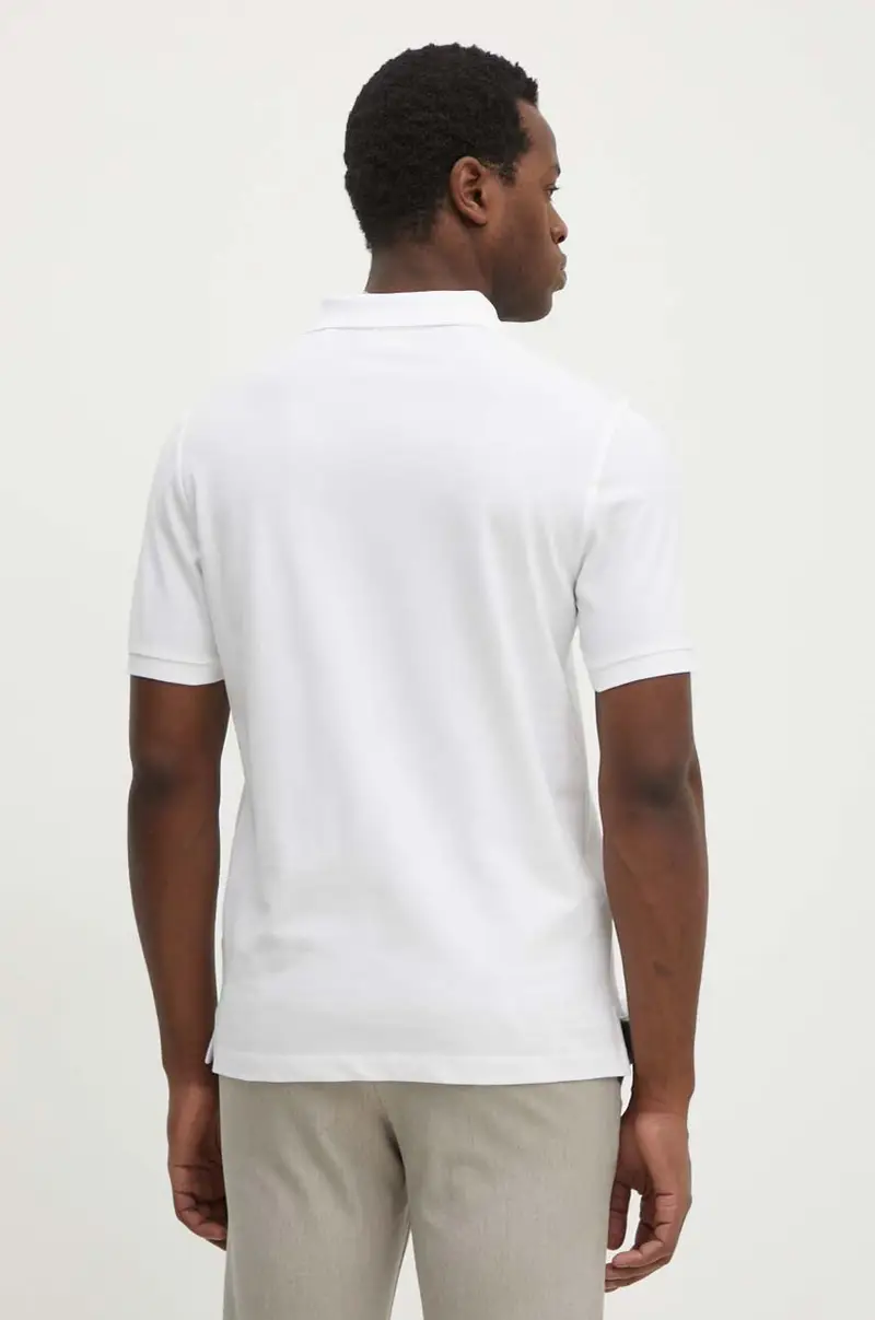 polo in cotone colore bianco miniatura 3