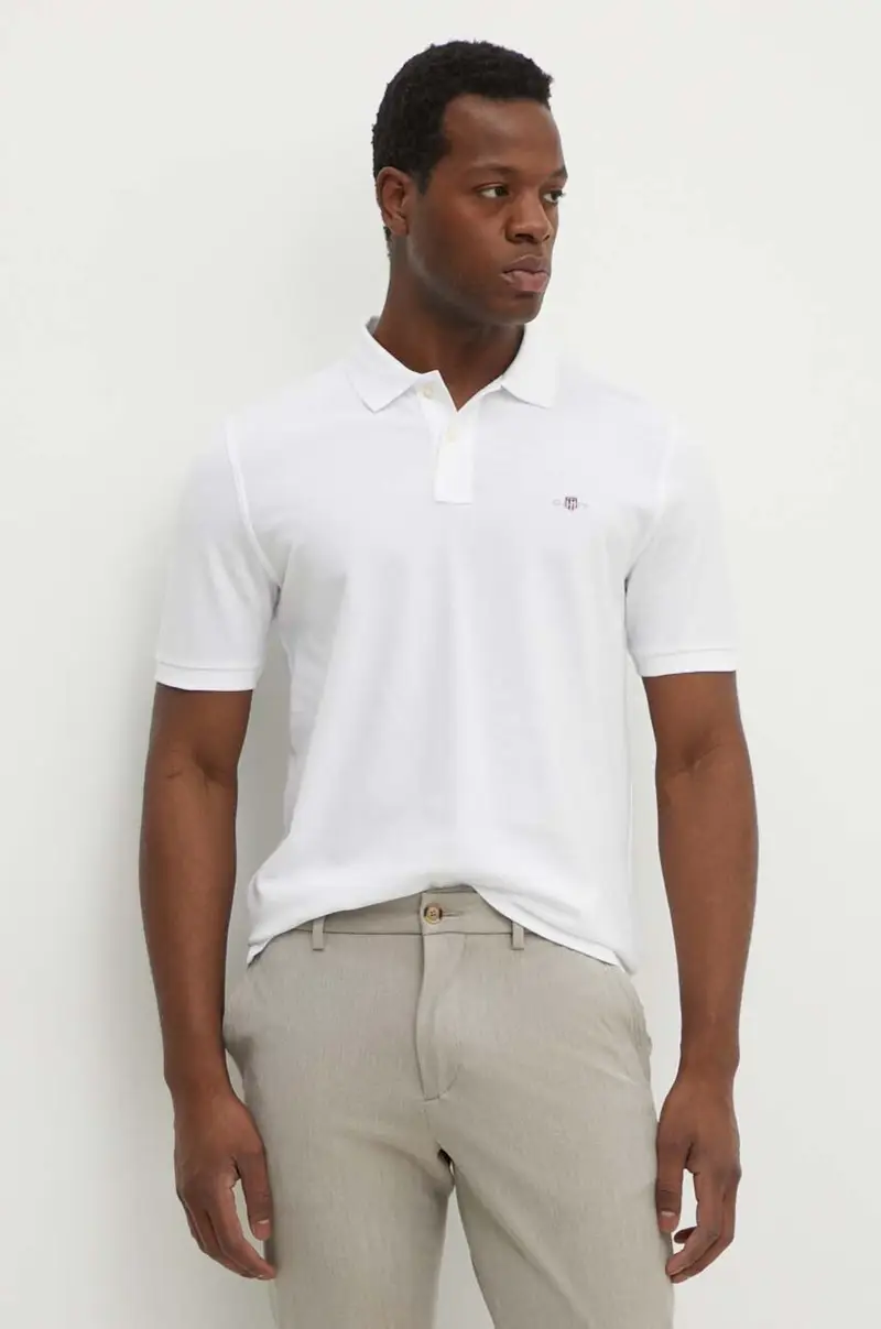 polo in cotone colore bianco miniatura 4