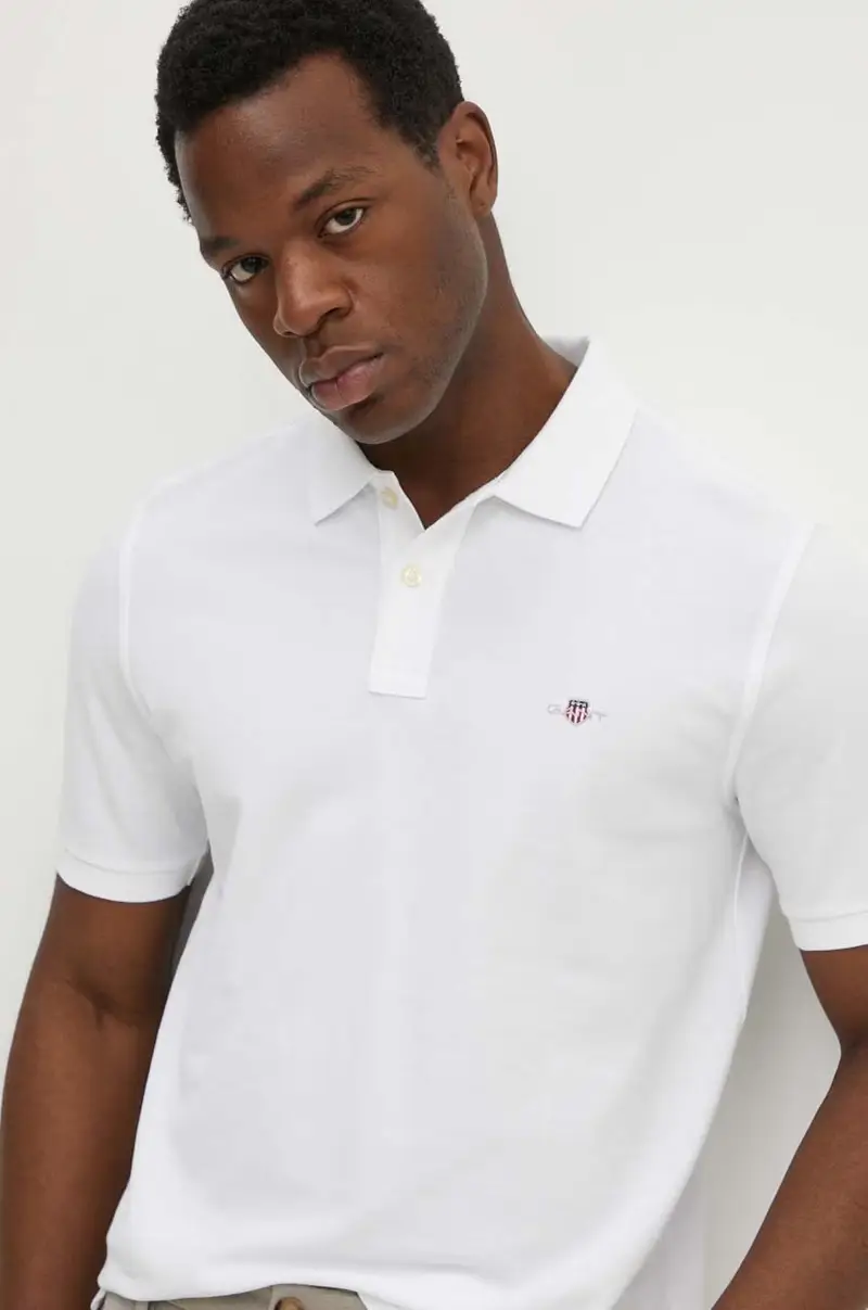 polo in cotone colore bianco