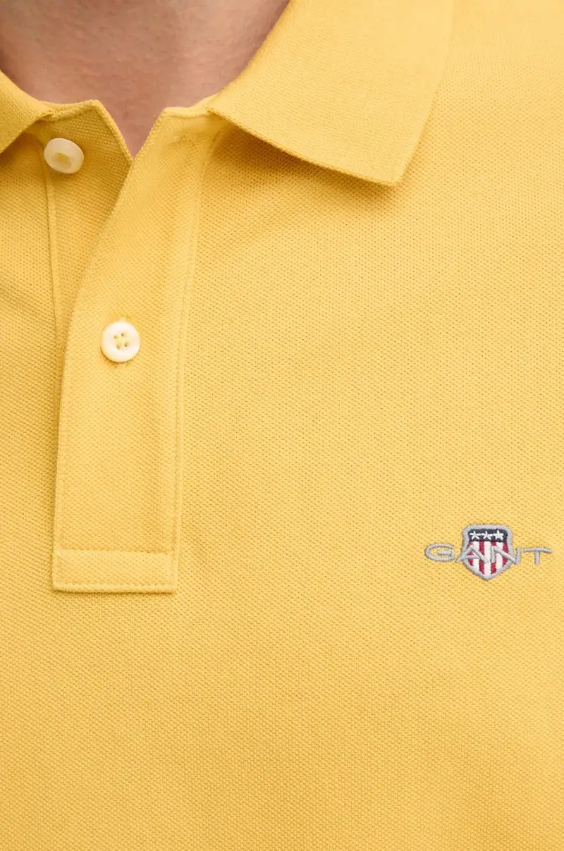 polo in cotone colore giallo miniatura 5