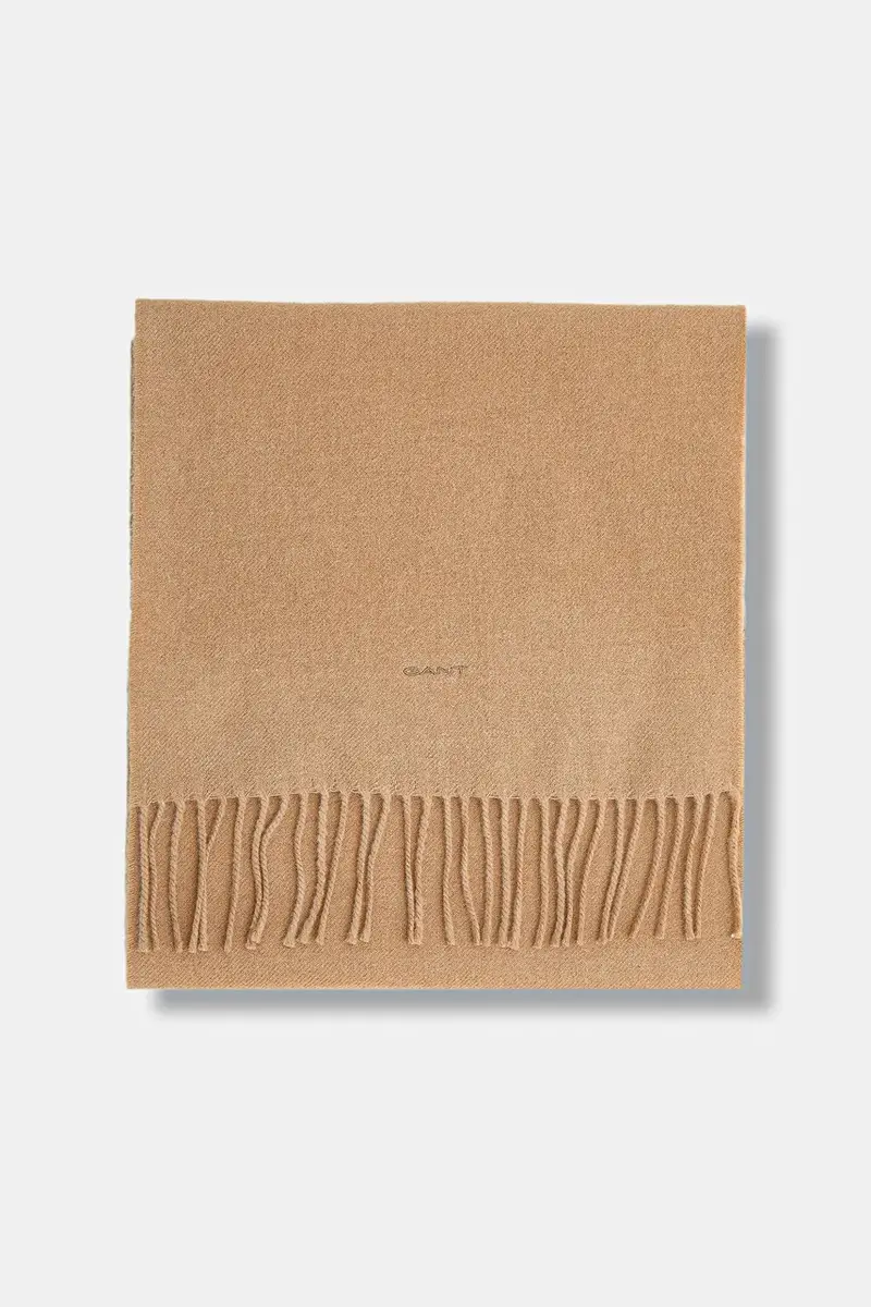 sciarpa in lana colore blu navy 9920203 Marrone miniatura 2