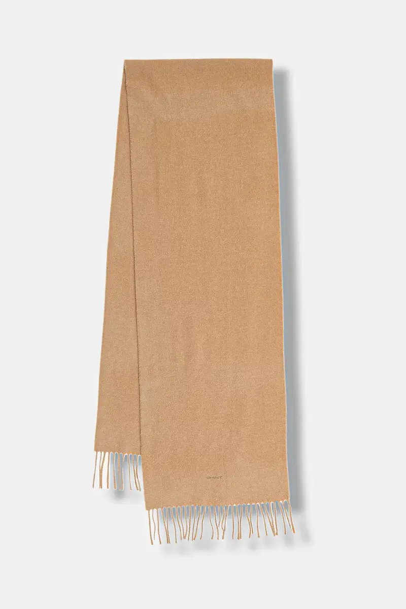 sciarpa in lana colore blu navy 9920203 Marrone