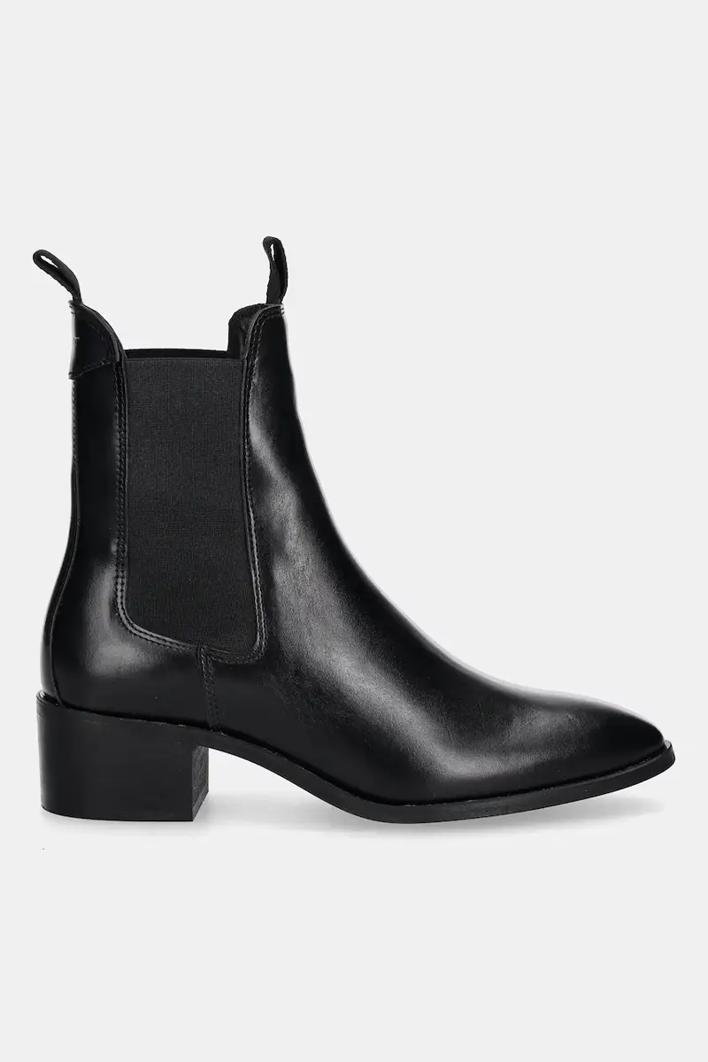 stivaletti alla caviglia in pelle St Broomly Nero miniatura 2