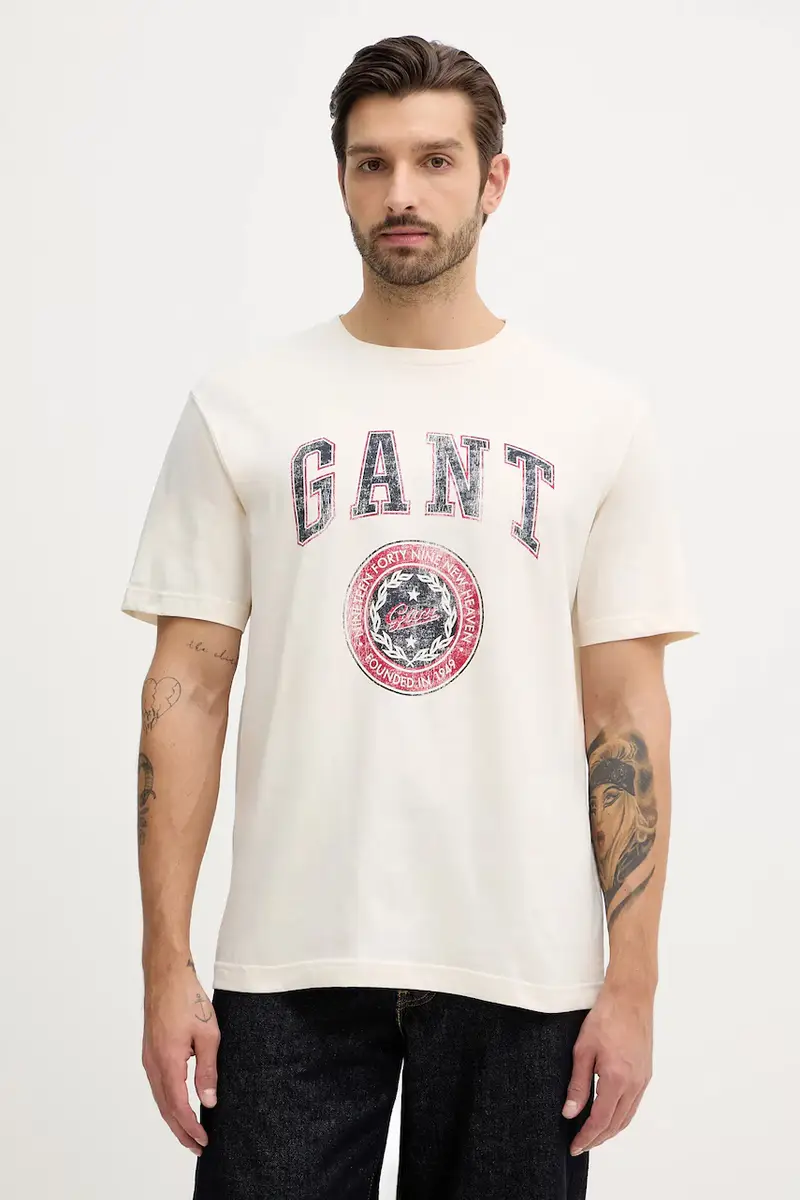 Gant T-shirt Uomo Beige 3765257