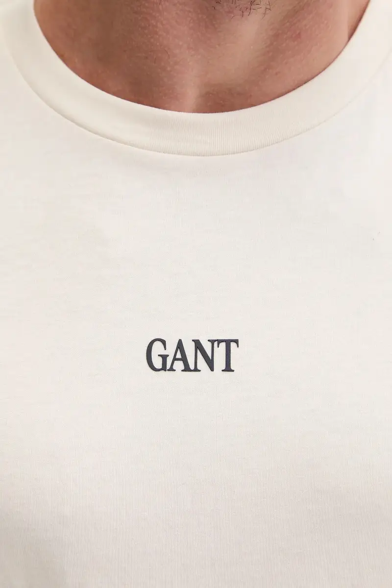 Gant T-shirt Uomo Beige 3574783 miniatura 5