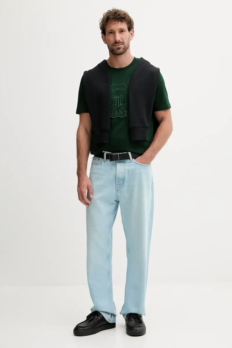 Gant T-shirt Uomo Verde 3670413 miniatura 2