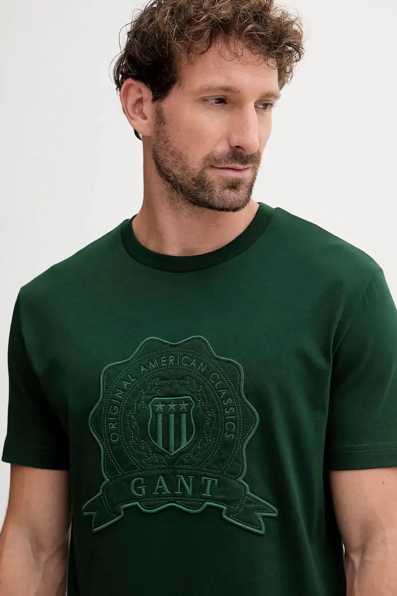Gant T-shirt Uomo Verde 3670413 miniatura 4