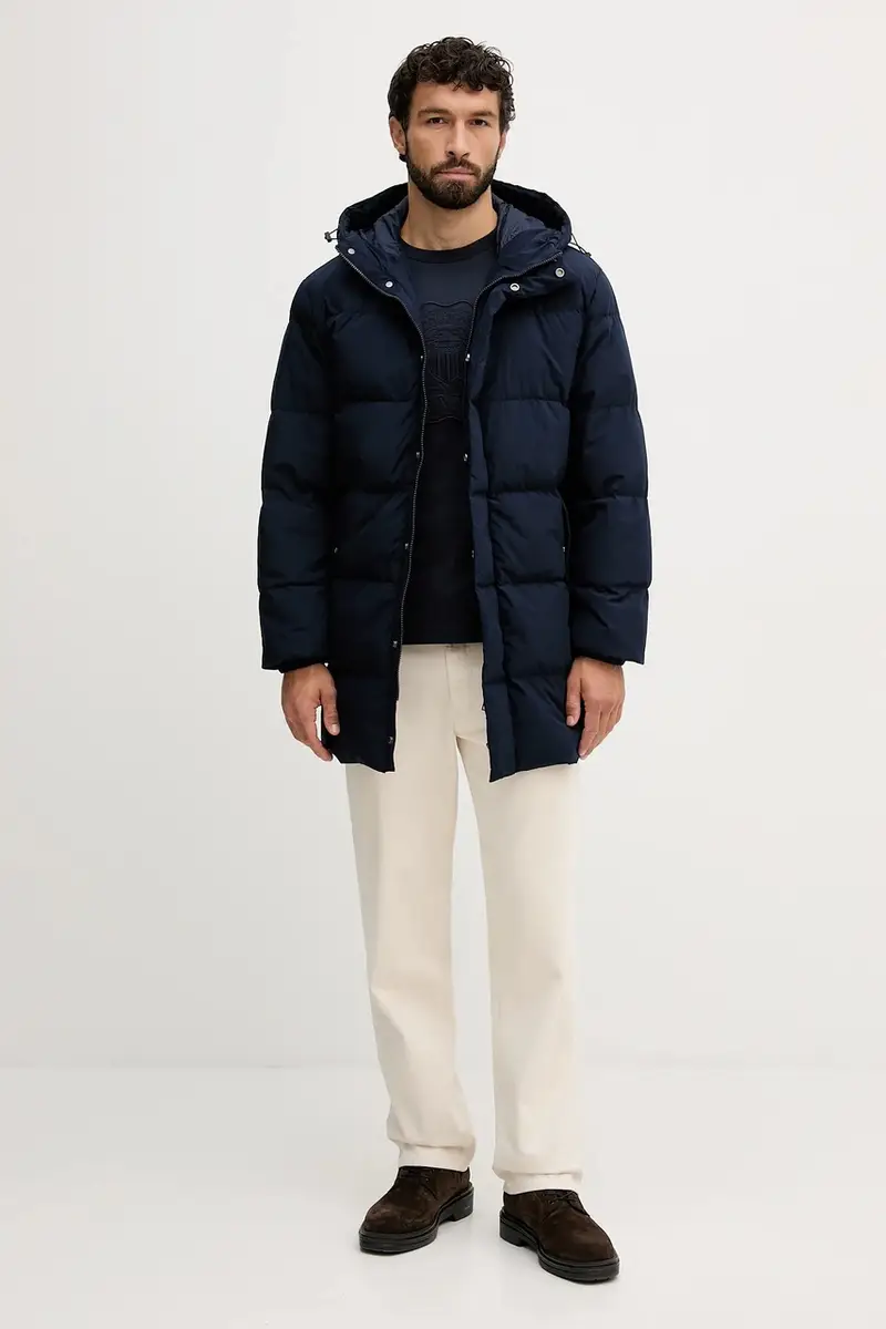 top a maniche lunghe in cotone colore blu navy con applicazione 2003363 miniatura 2