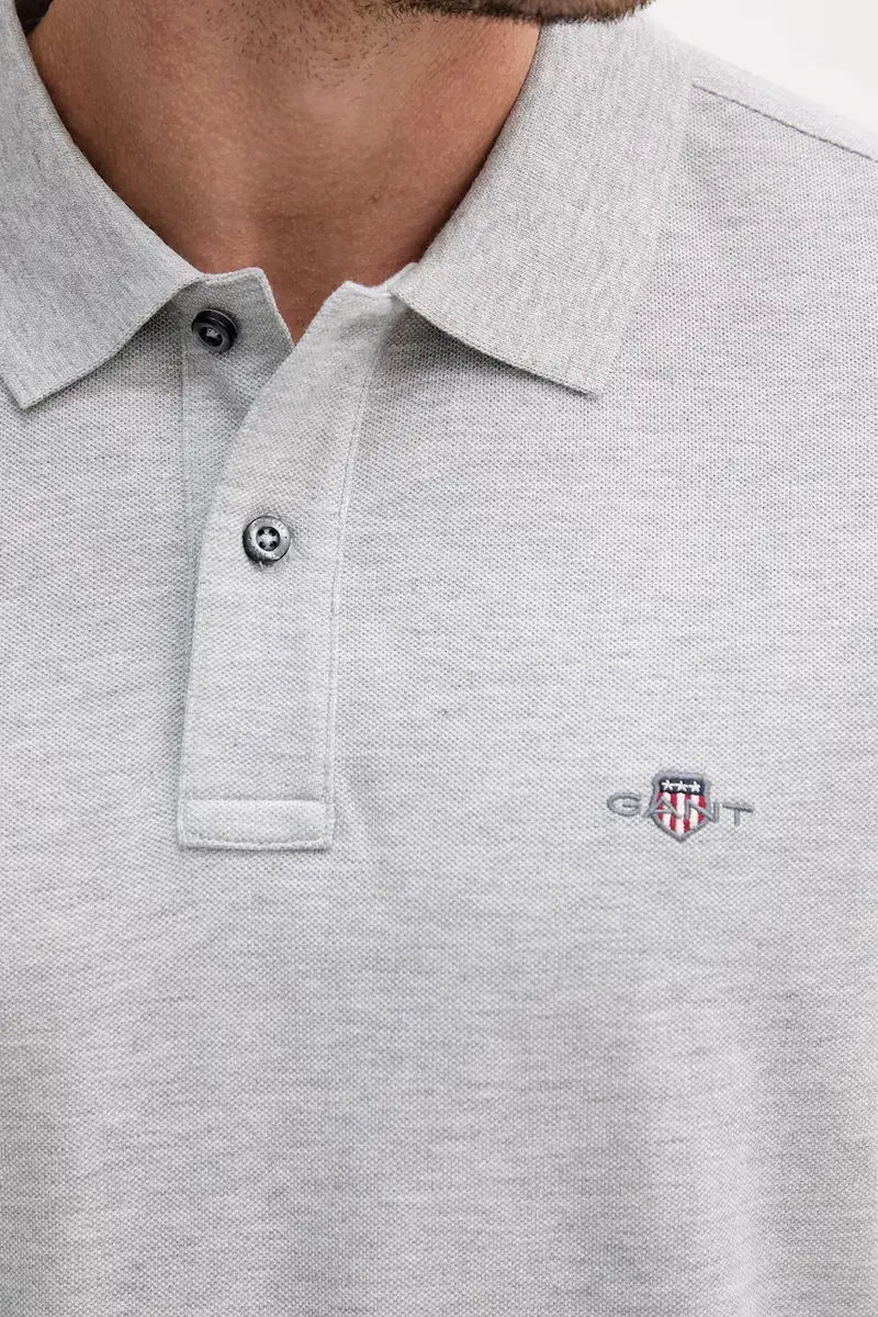 top a maniche lunghe in cotone colore grigio con applicazione 2230 miniatura 5