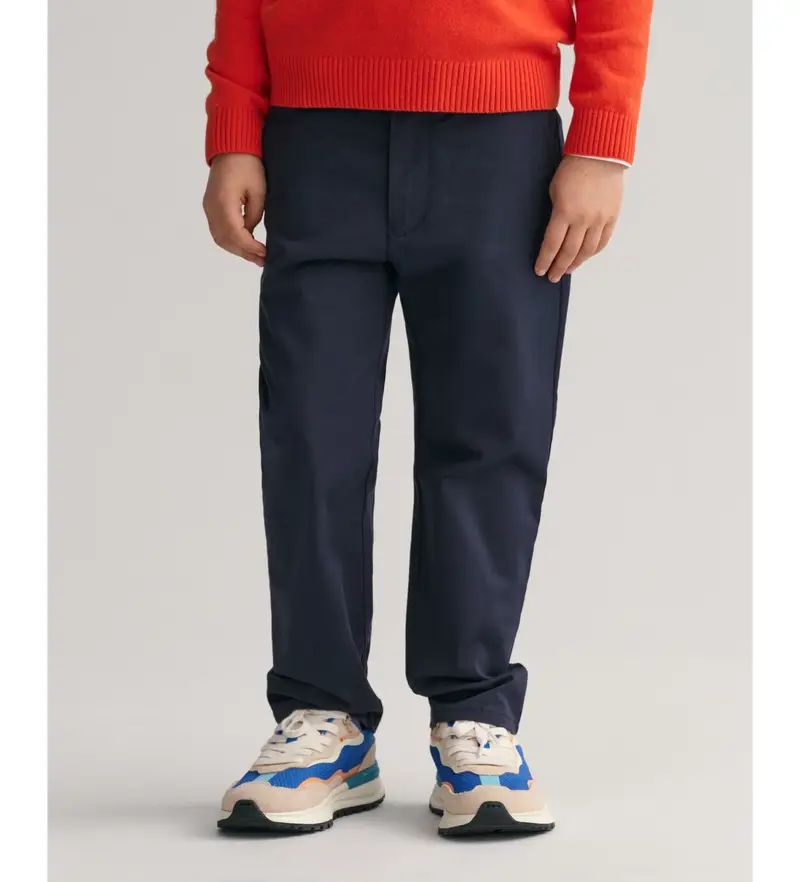 unisex per bambino 815004 Pantaloni chino blu scuro per bambini dalla vestibilità regolare (5/6años= 110/116cm), Casual, Cotone, Coton
