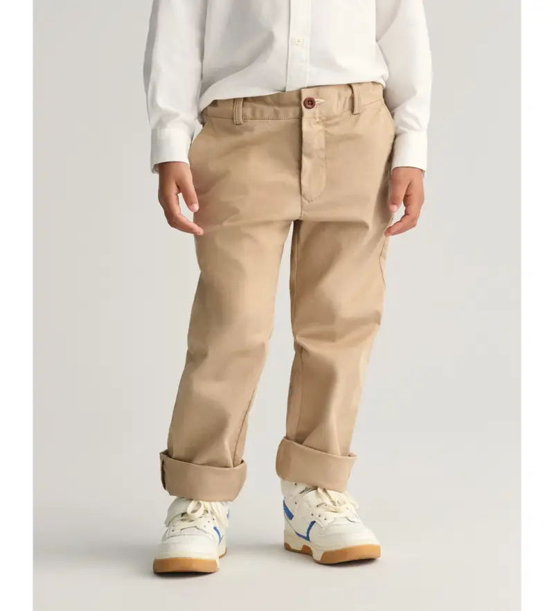 unisex per bambino 815004 Pantaloni chino kaki per bambini dalla vestibilità regolare (5/6años= 110/116cm), Marrone, Casual, Cotone, C