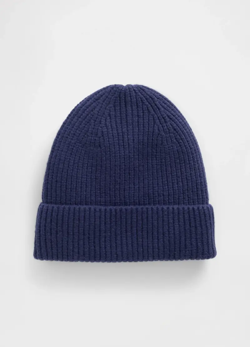 Beanie Blu In Misto Cotone E Acrilico, Uomo, Viola