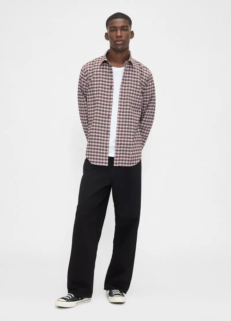 , Camicia A Quadri Elasticizzata, Uomo, Multicolor miniatura 2