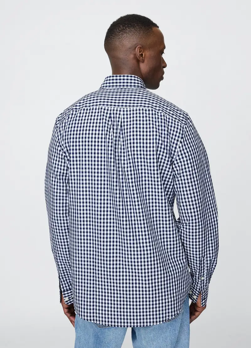 Gap Camicia a Quadri Uomo Blu miniatura 3
