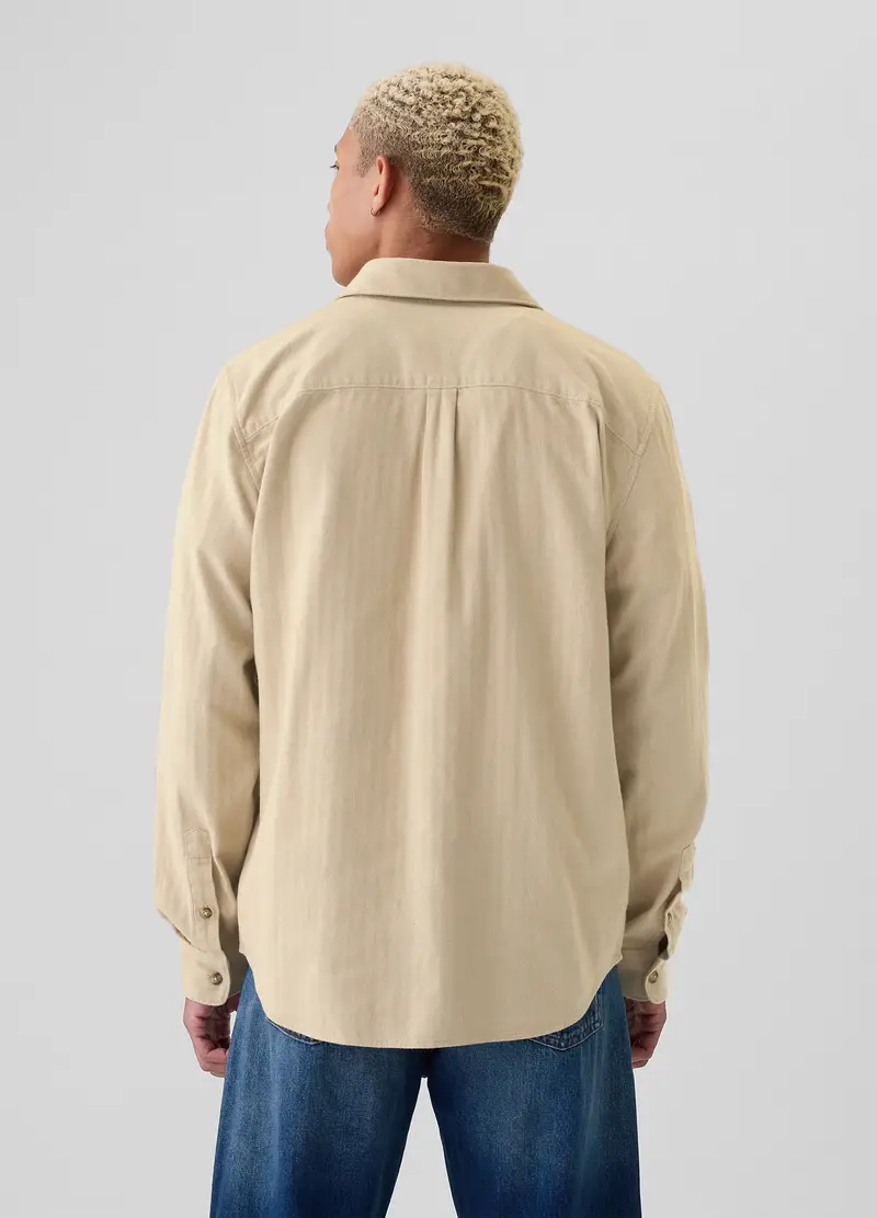 , Camicia In Flanella, Uomo, Beige miniatura 3