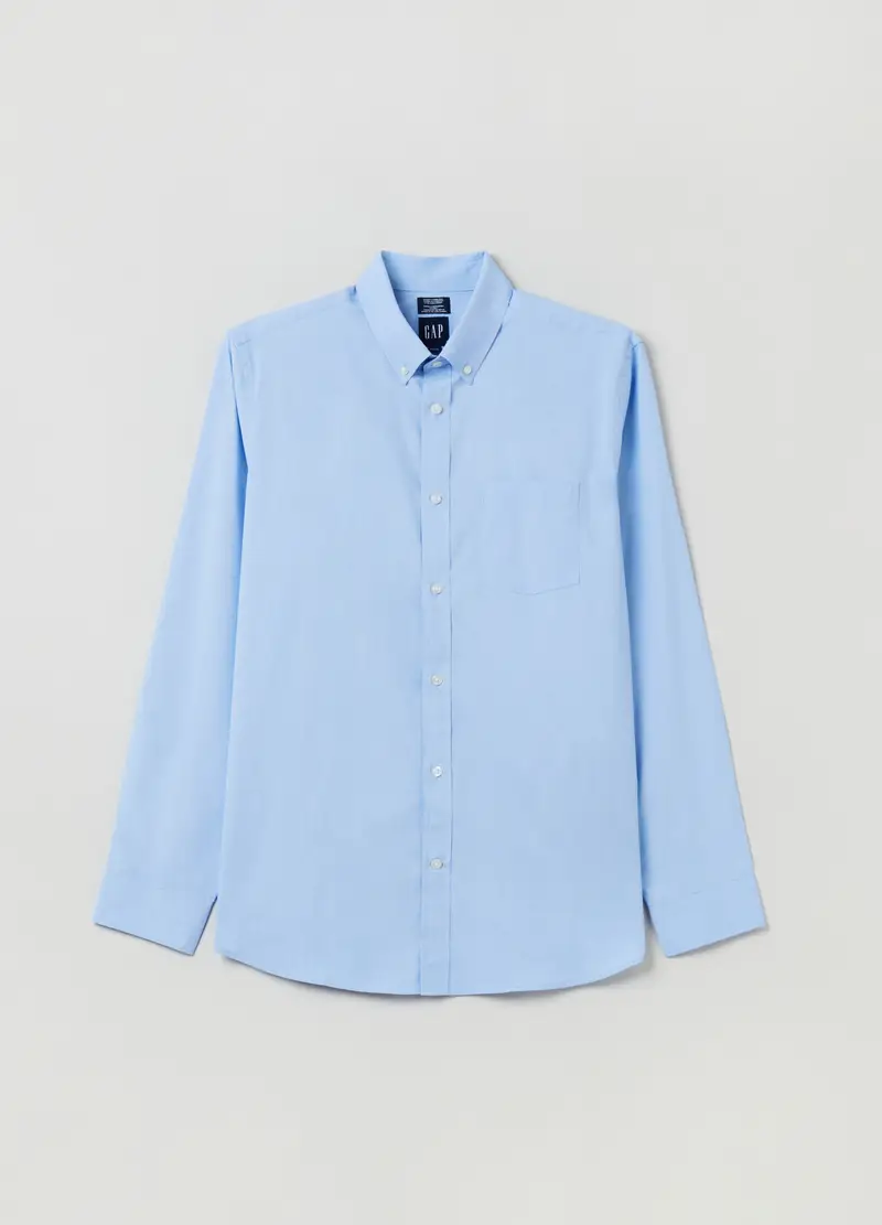 Camicia Regular Fit In Tessuto Coolmax®, Uomo, Azzurro miniatura 2