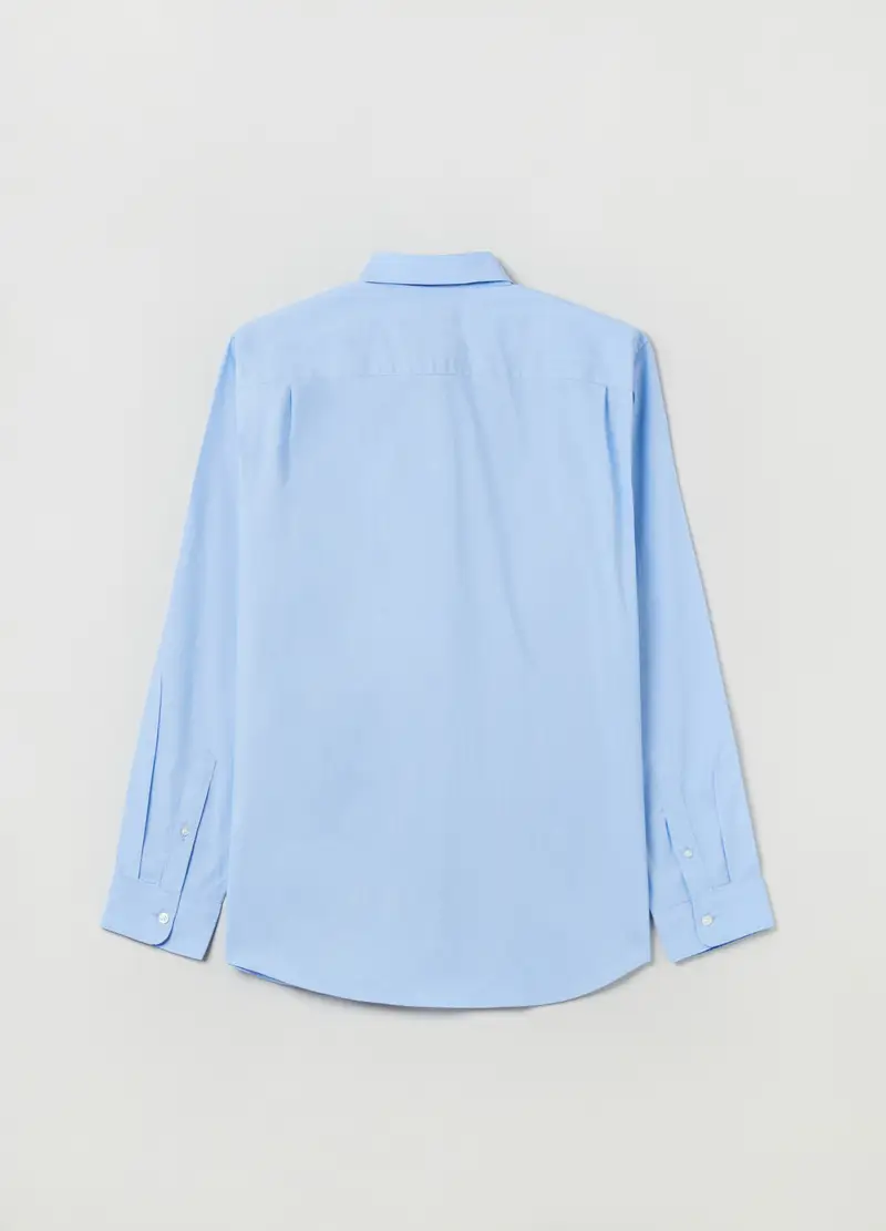 Camicia Regular Fit In Tessuto Coolmax®, Uomo, Azzurro miniatura 3