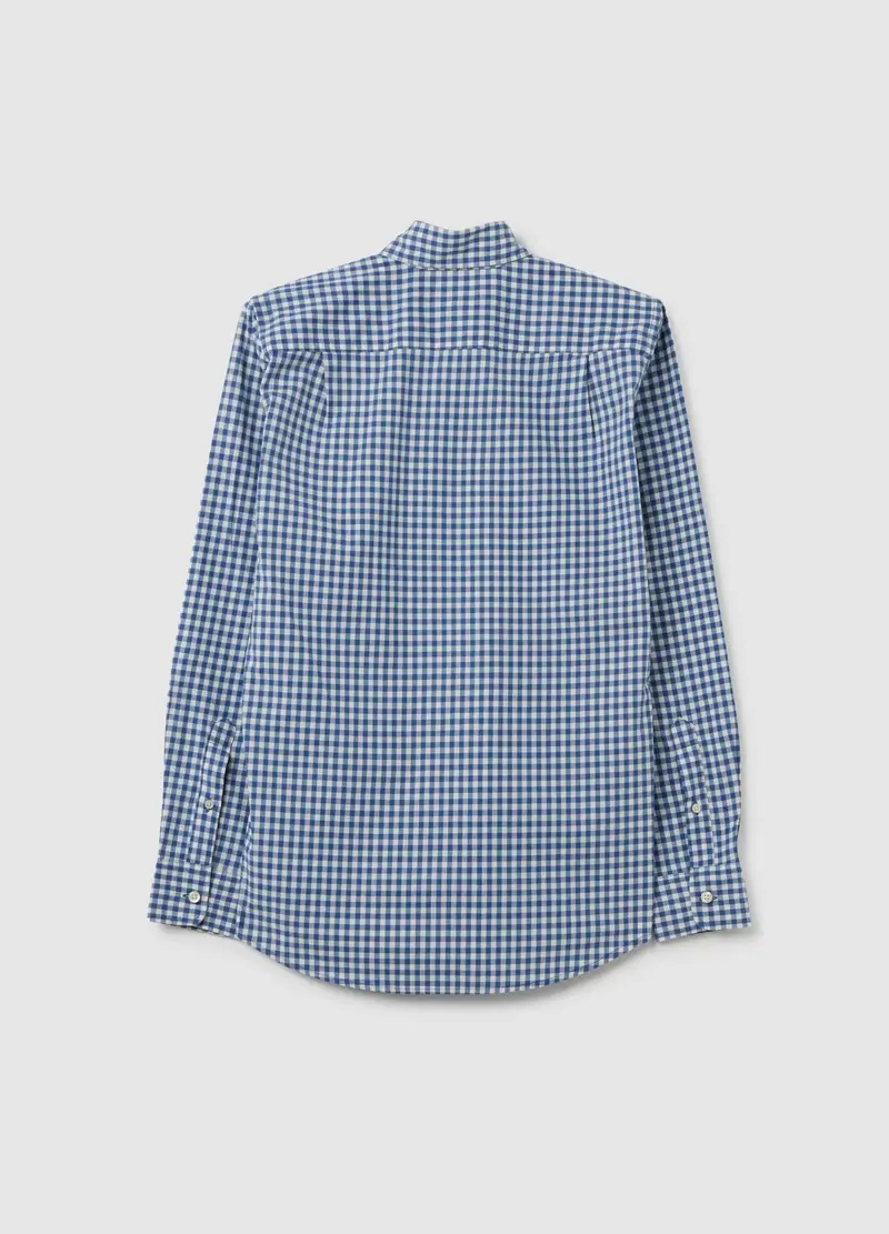 Gap Camicia Slim Fit a Quadretti Uomo Blu miniatura 3