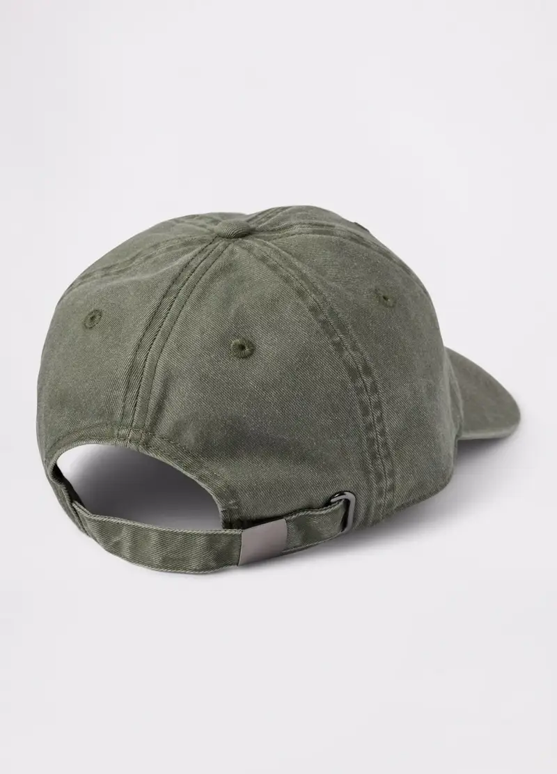 , Cappello Da Baseball Beige In Cotone, Uomo, Verde miniatura 2