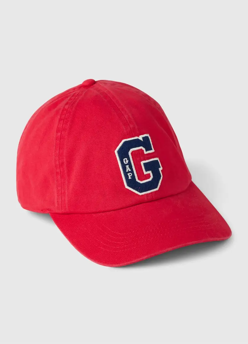 Cappello Da Baseball Con Ricamo Logo, Uomo, Rosso