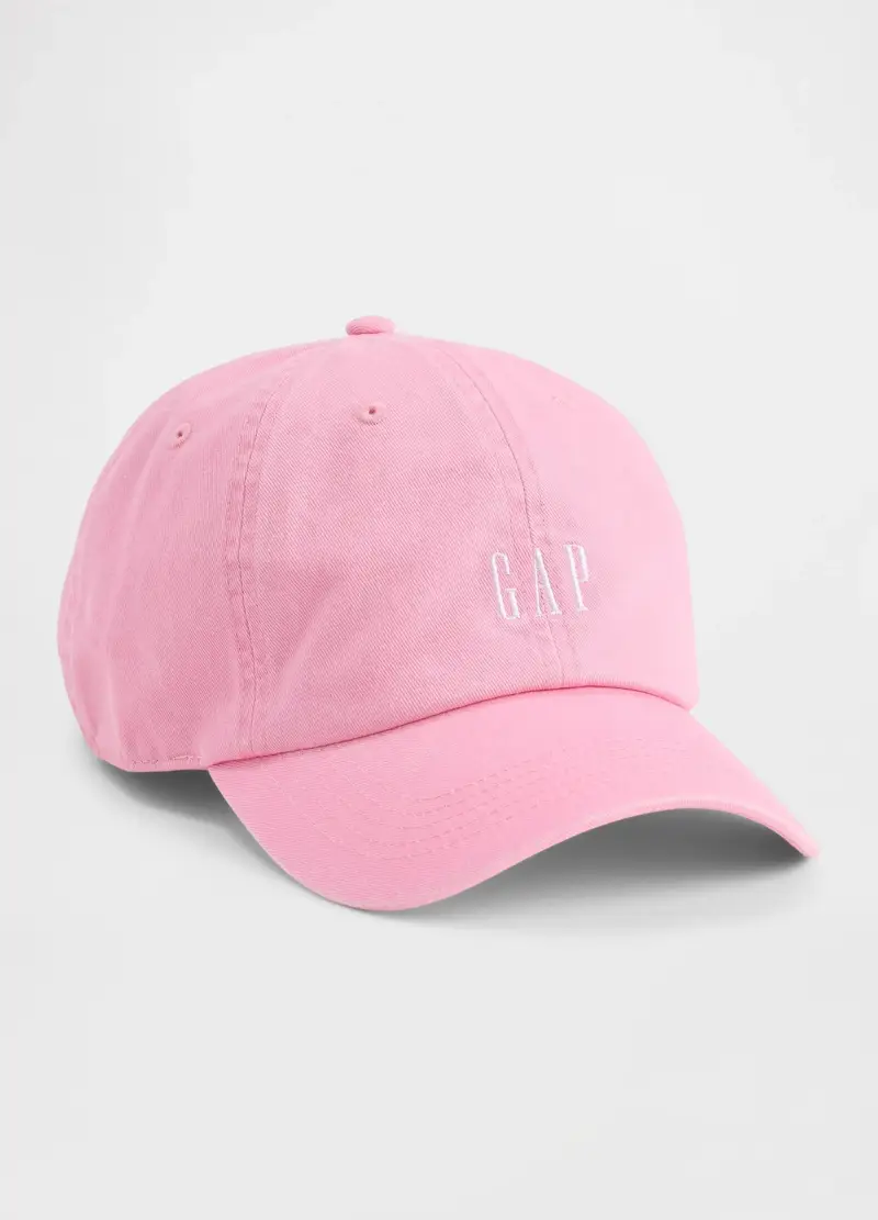 Cappello Da Baseball In Puro Cotone Rosa Con Logo, Uomo, Rosa