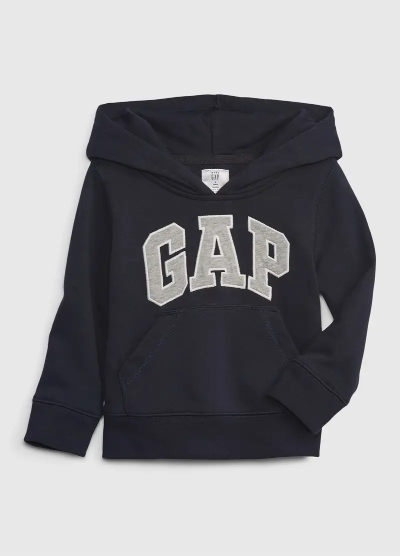 GAP - Felpa con cappuccio e patch logo, Blu scuro, Taglia 3-6M/58-69